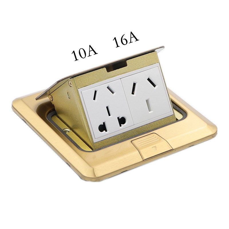 五孔三三插10A地插 空调热水器16A大功率电器插座 铜弹起地面插座