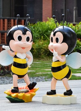 卡通蜜蜂动物玻璃钢雕塑户外摆件公园林景区昆虫小品装饰商场美陈