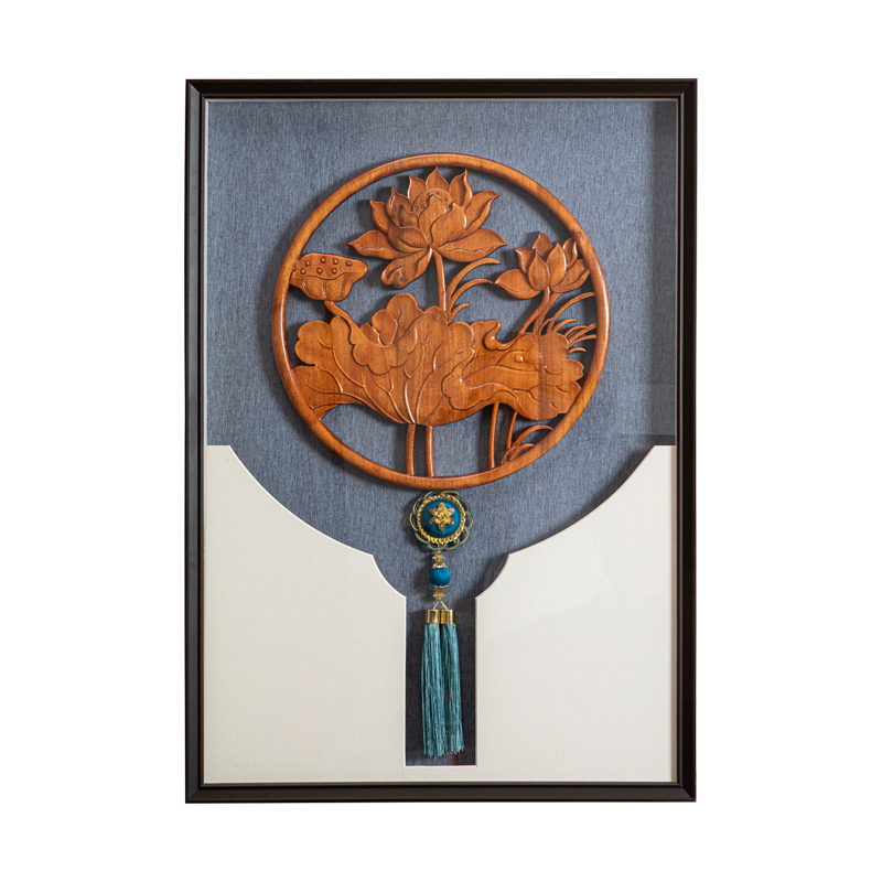 客厅凤凰香樟实木沙发背景墙装饰仿古壁挂件东阳新中式木雕玄关画