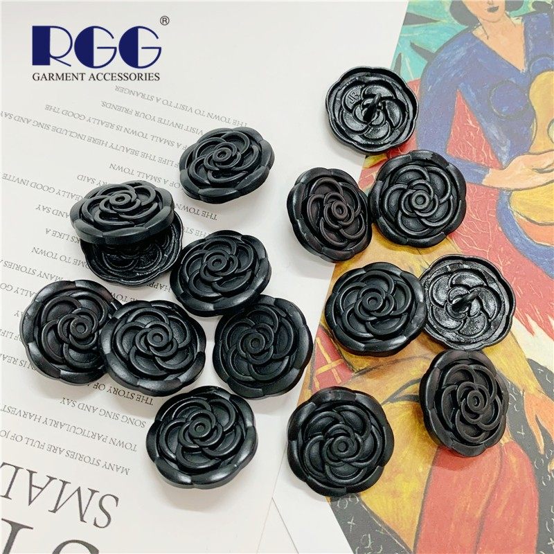 黑色玫瑰花金属纽扣男女开衫外套毛衣针织衫裙子大衣扣子百搭复古,居家布艺,纽扣,淘宝优惠券,粉丝福利购,淘宝优惠卷