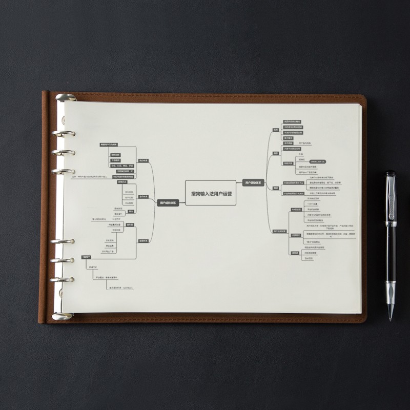 语之乐 横款空白活页记事本A4画册本思维导图本子计划笔记方案规