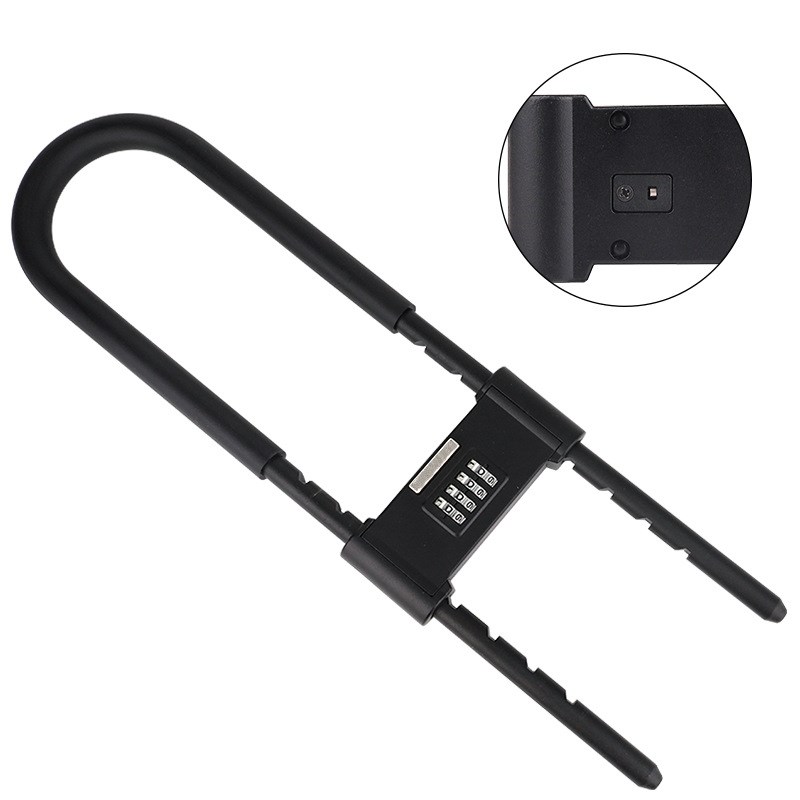 玻璃门锁伸缩型大门防盗防撬U型锁 锁具家用锁头大门锁挂锁密码长