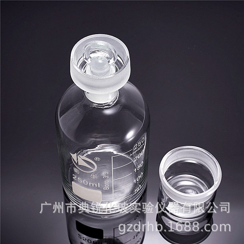 蜀牛溶解氧瓶水样采集瓶 环保检测双盖BOD污水瓶250ml500ml1000ml