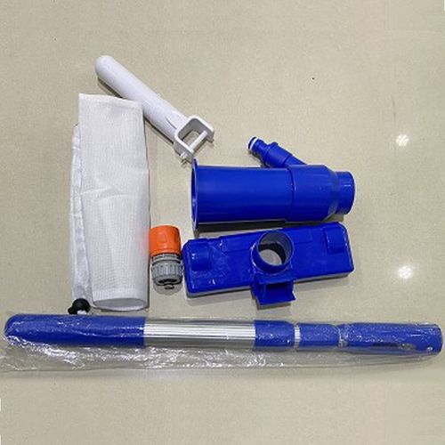 跨境新款泳池清洁用品  真空吸头配三节伸缩杆套装  底部带刷毛
