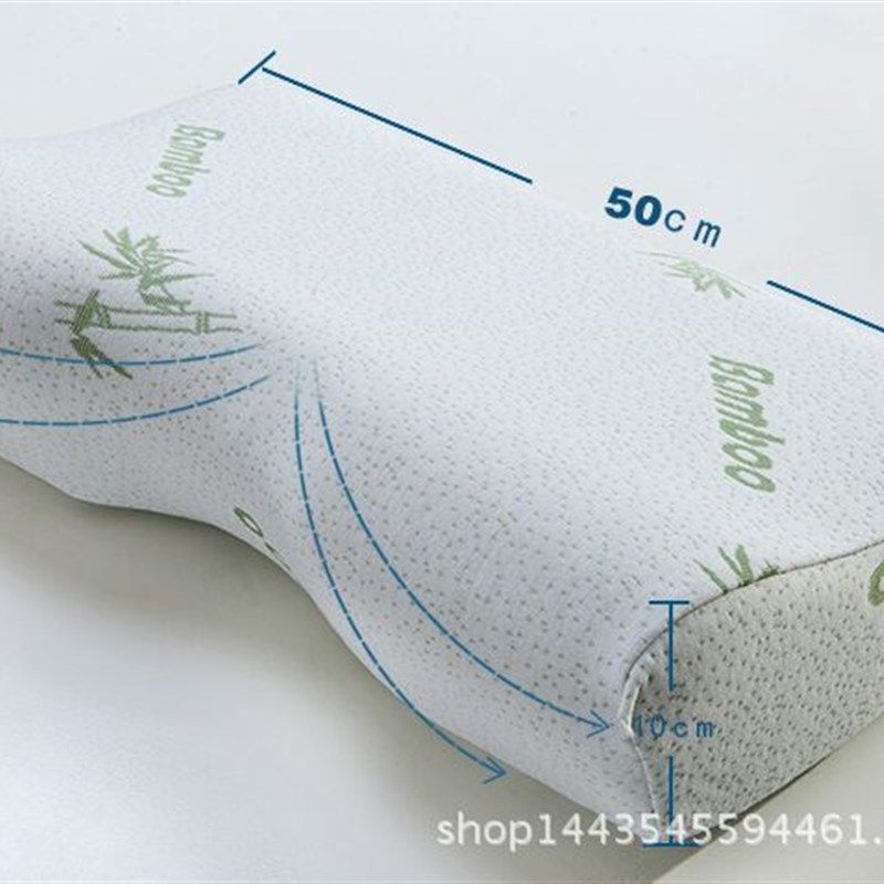 竹纤维慢回弹记忆枕磁石蝶形枕头减轻上面枕太空记忆棉成人枕头