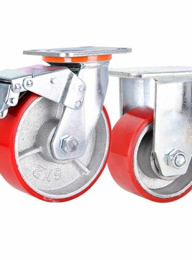 替米思米工业脚轮C-CTIK/CTIJ/CTIS100/125/150-U聚氨酯重型脚轮