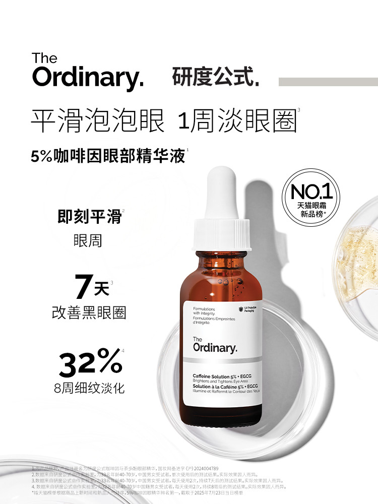 Крем для век Ordinary Research formula с 5%-ным содержанием кофеина eye Essence осветляет, подтягивает, разглаживает морщинки, устраняет припухлости вокруг глаз Изображение 1