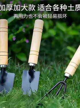 盆栽小铲子种花养花园艺工具种植多肉工具套装迷你三件套家用铁铲