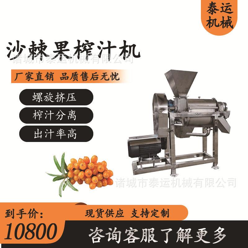 沙棘果破碎榨汁机沙棘汁饮料加工生产线黄桃破碎打浆机杨梅去核机