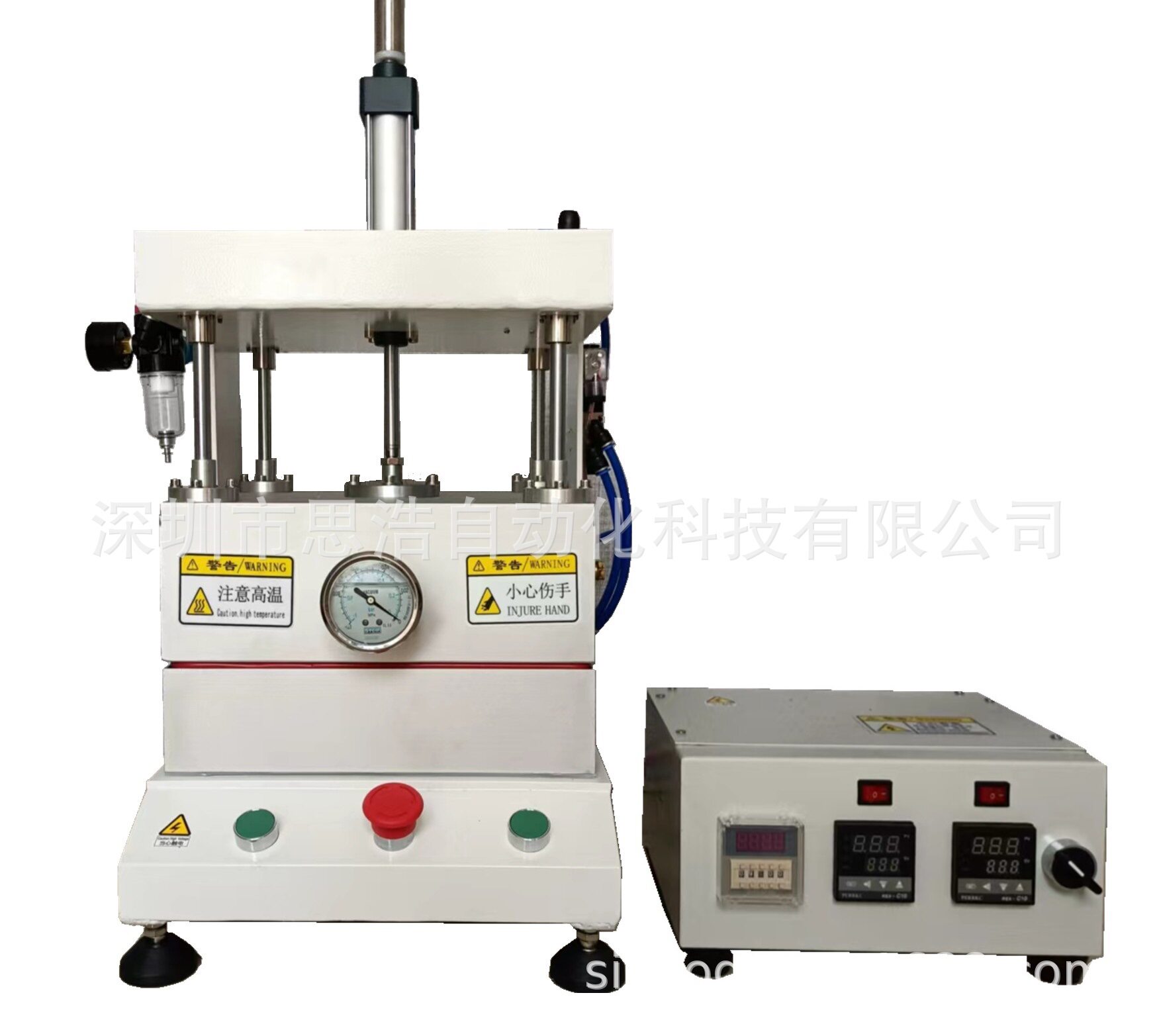 小型 可放入手套箱 SH-XC604V-HC200 可按需要做 简易真空热压机