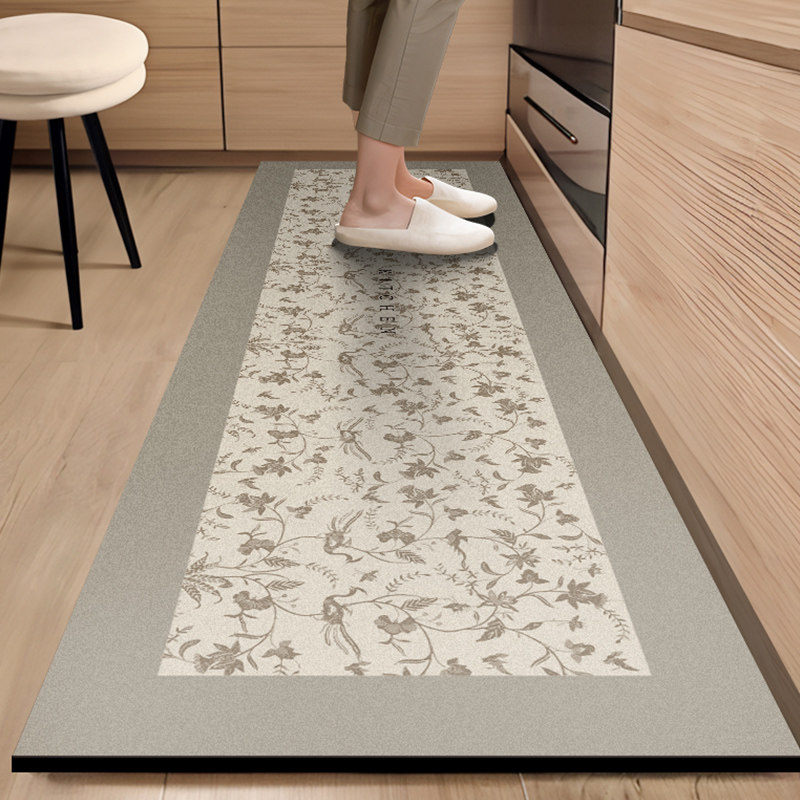 法式厨房地垫防滑防油可擦免洗地毯防水专用脚垫免清洗硅藻泥垫子,居家布艺,家用脚垫,淘宝优惠券,粉丝福利购,淘宝优惠卷