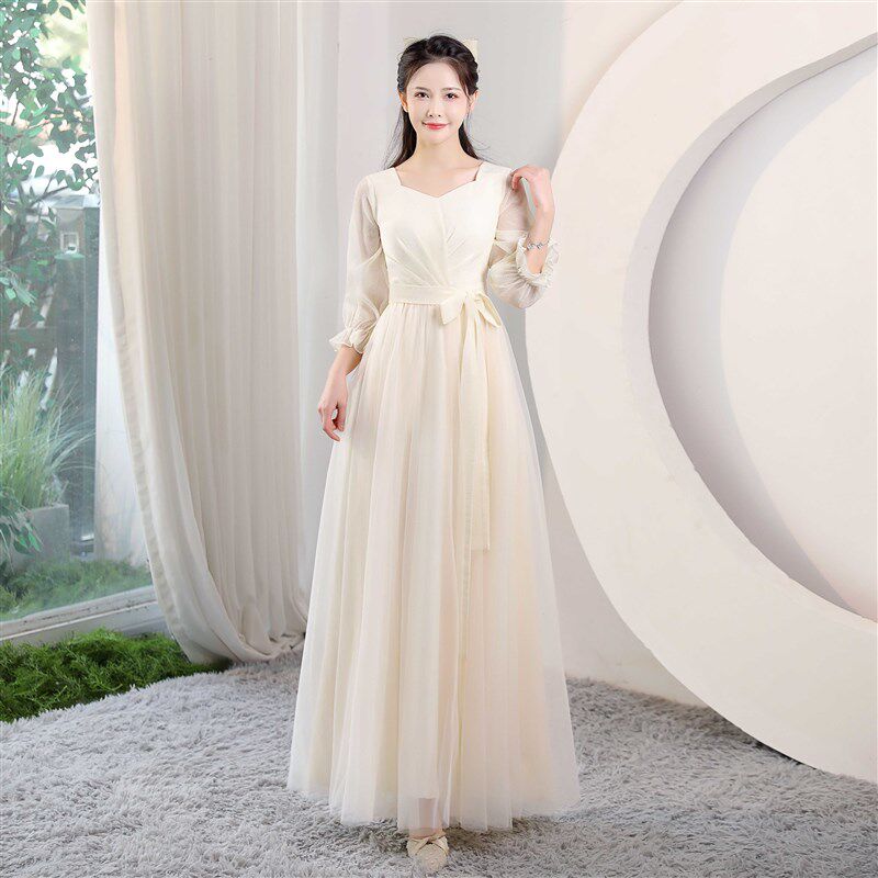 伴娘服2025年新款平时可穿高级感显瘦成人毕业仙气姐妹团晚礼服