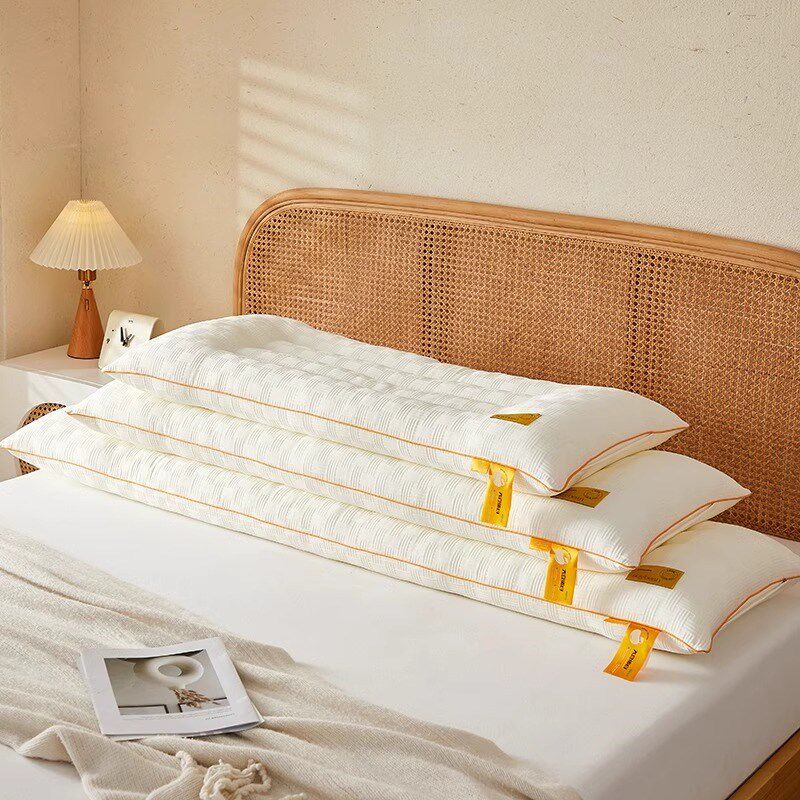 双人长枕头情侣长款一体长条亲子枕护颈椎1.2m1.5m1.8儿童低枕芯