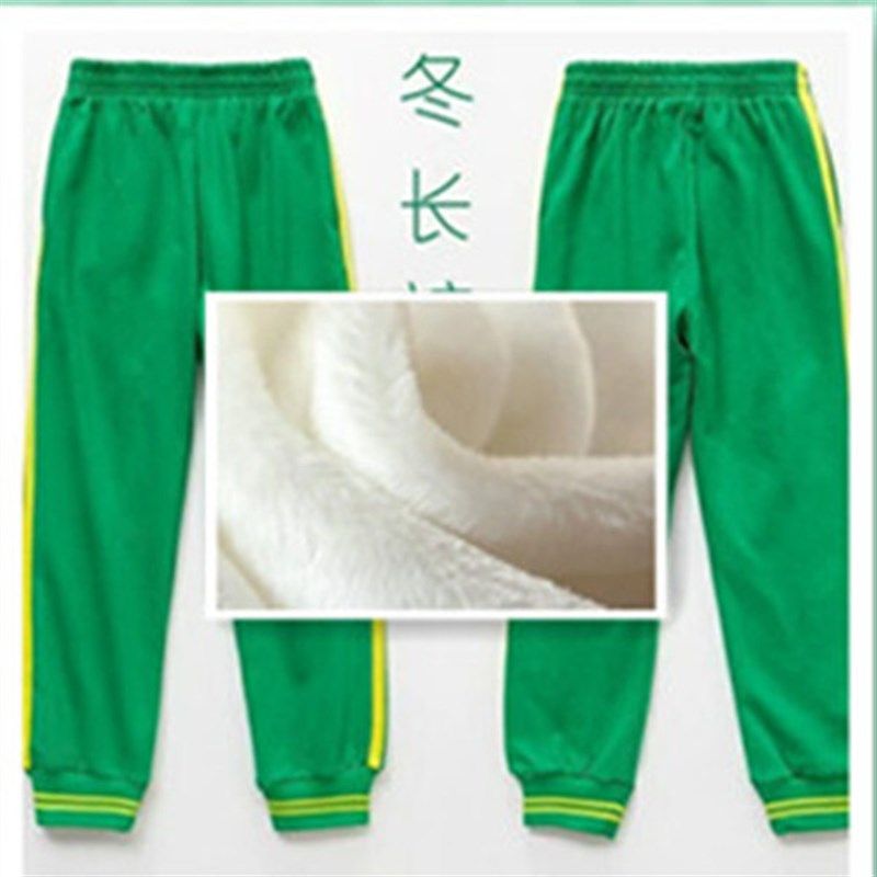 番禺区小学生校服加绒加厚冬装 男女外套长裤银狐绒特厚套装冬装