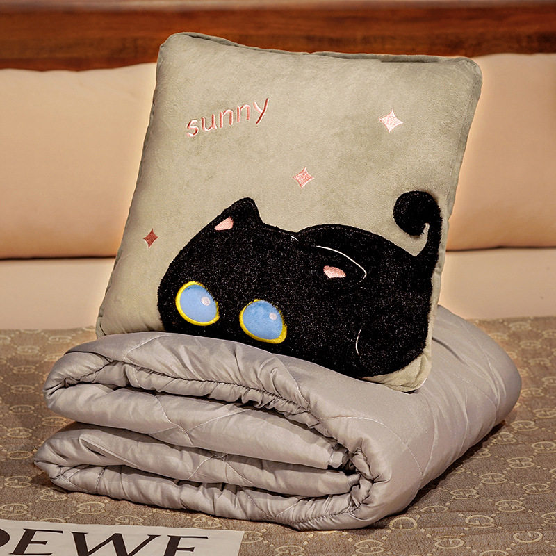 抱枕被子两用加厚办公室折叠春夏午睡神器沙发汽车靠枕毯子二合一,居家布艺,抱枕被,淘宝优惠券,粉丝福利购,淘宝优惠卷