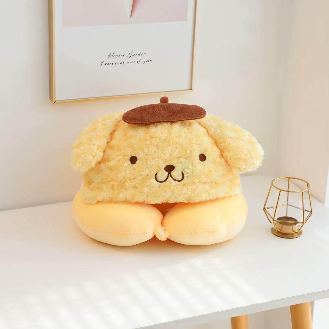 卡通可爱动漫卡通连帽U型枕布丁狗午睡神器旅行毛绒立体遮光枕,居家布艺,午睡枕,淘宝优惠券,粉丝福利购,淘宝优惠卷