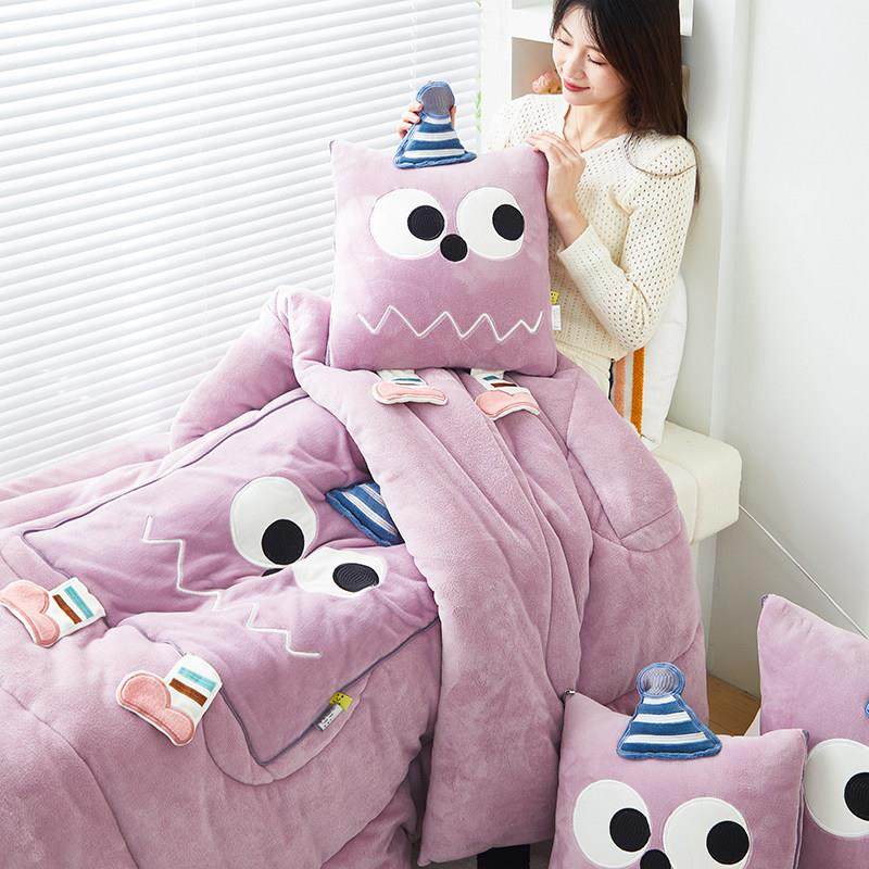 冬季加厚牛奶绒抱枕被子两用车载靠枕垫办公室午睡枕头毯子二合一,居家布艺,抱枕被,淘宝优惠券,粉丝福利购,淘宝优惠卷