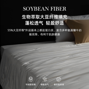 斯得福大豆纤维春秋被夏季单双人薄款抗菌空调被纯棉加厚冬被被芯