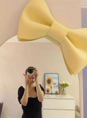 网红镜子装饰蝴蝶结全身镜diy道具落地镜大号挂饰创意上墙饰品