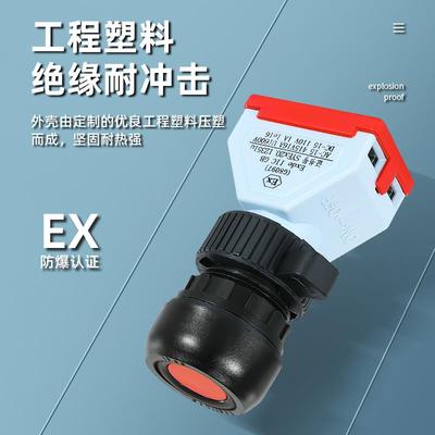 防爆防腐按钮控制开关自复位常开常闭塑料防水开孔30mm/G8097银点