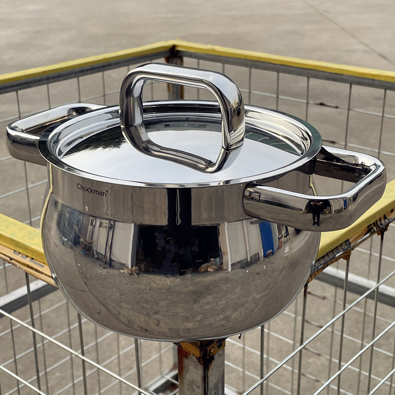 德货3气4不锈钢小o汤锅18cm家颈电磁炉燃0灶加厚直用胀型