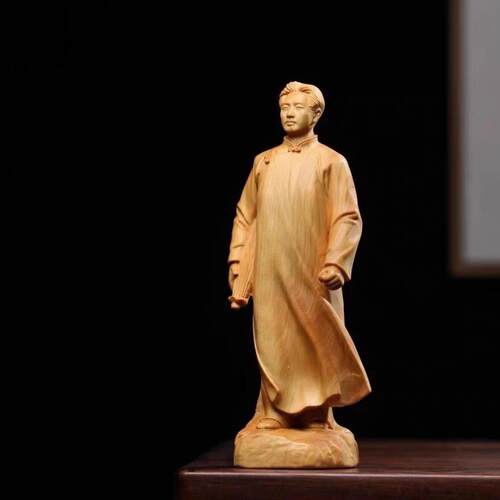 柏雕黄杨木雕手把客厅刻实ILZ木工艺品家居饰家用摆件装品崖供奉
