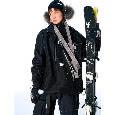 装BGC飘带滑雪服女套装铆钉工裤QNV保暖单板专业防风防水克带帽朋