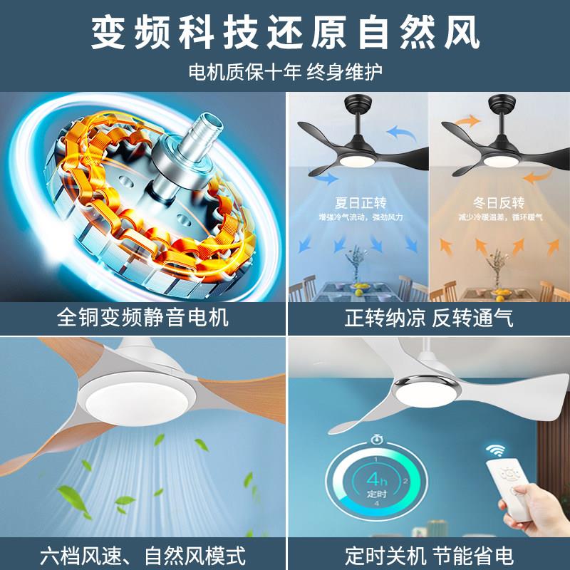 22吊4年新款HJ-2102吊0灯扇客厅家用吸顶扇灯饭厅灯风扇一体吊扇