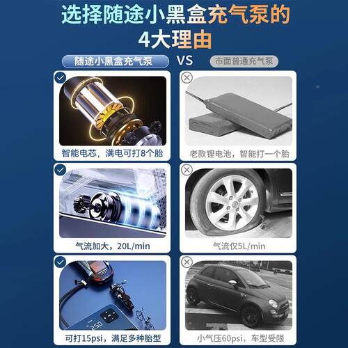 车载充气泵可筒携式汽车线无 胎线电ST-211无动打气泵专用轿车轮