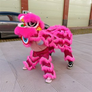 小狮子头舞狮头装塑料儿童舞狮子醒狮南狮幼儿表演道具人舞狮