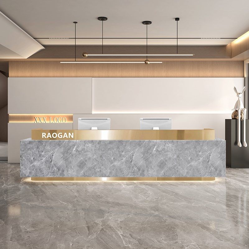 大理石公司酒店前台接待台商场现代售楼部吧台收银台柜台,商业/办公家具,收银台,淘宝优惠券,粉丝福利购,淘宝优惠卷