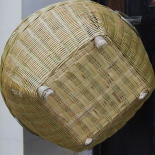 农家人手工竹编织竹篮子 卖水果篮 菜篮卖鸡蛋篮竹筐 圆提篮 环保