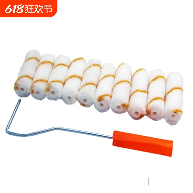 4寸不掉毛小滚筒刷子 迷你拇指滚筒刷头滚芯耐溶剂油漆涂料船用刷