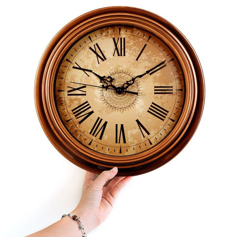 诚展时尚钟表美式个性现代欧式客厅挂钟创意简约静音挂表