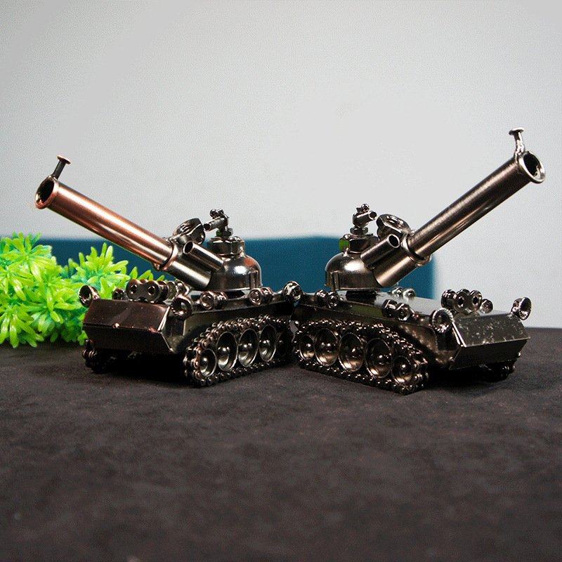 厂家创意坦克模型手工制作工艺品模型玩具铁艺金属质感多款可选