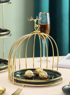 品台摆件甜子展示架下午餐茶具XOT点心盘茶歇蛋糕架多层鸟笼婚礼