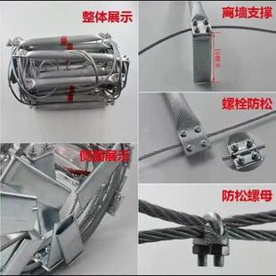 爬铝合钢丝消防软梯应急逃生程软梯工BHL攀户金外梯