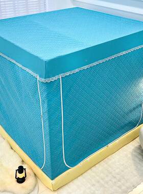 冬季床保暖幔PZC防寒炼蚊帐五面加厚夹一棉体式帐篷强遮光挡风拉