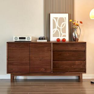 实三斗柜现代约客厅玄关侘43134寂简风中古风卧柜室储木物收纳餐