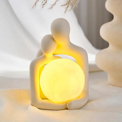 术情侣小夜灯SHBA1519床头柜装饰品艺摆件卧室家居创婚意轻结礼物