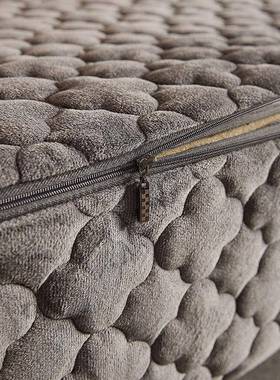 水晶绒全包笠单件加厚夹棉拉链式防床滑固定席六梦面思床WMO垫保