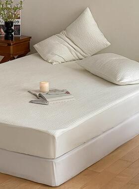 在耳m边全棉护直条绗床笠1.5/1AZV.8床秋冬加厚夹棉缝床罩床垫保