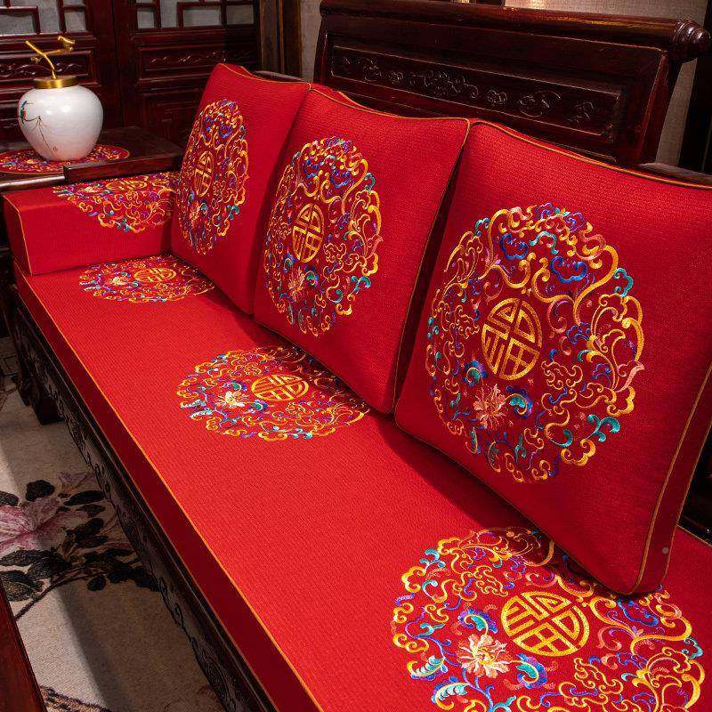 新中式红木乳三沙发垫人位实家具FQNSSFD-防滑胶垫罗汉床垫五木件