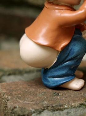 创意趣味可爱绿叶仙子小公仔花盆边饰花园装饰书桌橱窗有趣小摆件