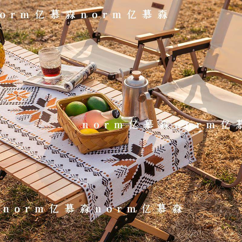 户外桌子煮野营露营桌旗蛋卷桌露营防水装饰桌垫桌布野餐高级喝茶