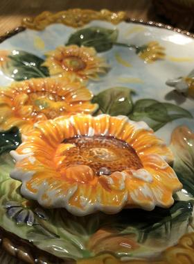 欧式简欧瓷装饰盘摆件摆盘装饰挂盘陶瓷盘子家居礼品结婚礼物摆件