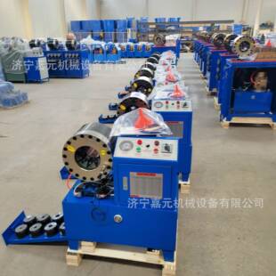 厂家销售大棚钢管缩管机自动胶管扣压机锁管机液压油管压管机