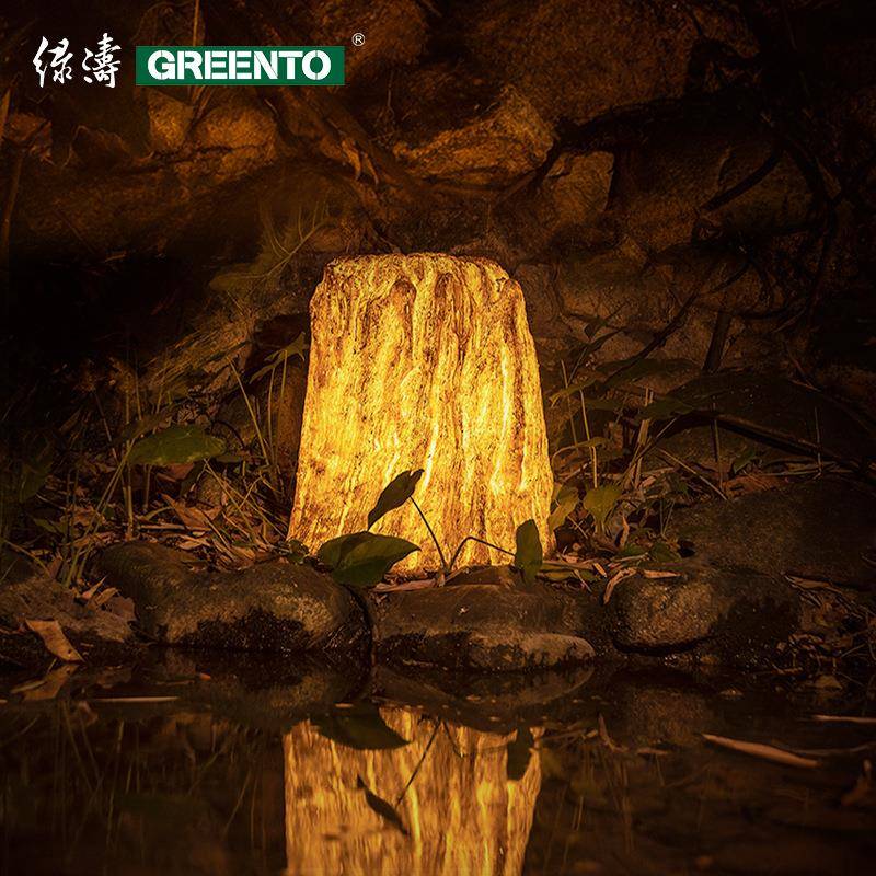 LED树桩灯树脂玻璃钢景观灯户外仿真木桩灯公园庭院发光草坪灯