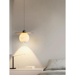 高级感别墅餐厅吧台灯润光西班牙天然云石卧室床头吊灯可升降设计