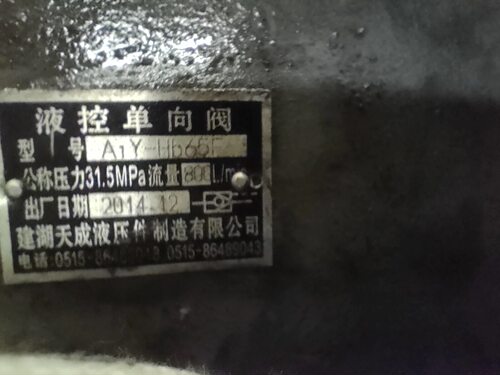 建湖天成液压件制造有限公司液控单向阀A1Y-Ha65F A1Y-Hb65F法兰